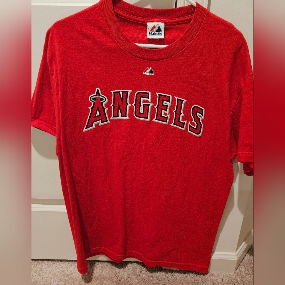 Majestic Mike Trout Angels Jersey Shirt Mens Large